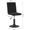 vidaXL Chaises pivotantes &agrave; manger lot de 2 noir velours