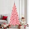 vidaXL Sapin de No&euml;l avec 300 LED avec support Rose 180 cm PVC
