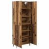 vidaXL Haut Armoire 2 pcs Bois Ancien Bois d'ing&eacute;nierie