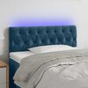 vidaXL T&ecirc;te de lit &agrave; LED Bleu fonc&eacute; 100x7x78/88 cm Velours