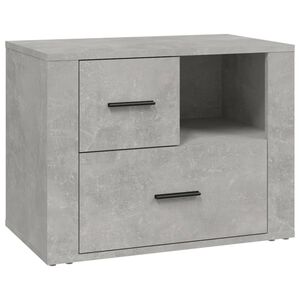 vidaXL Table de chevet Gris b&eacute;ton 60x36x45 cm Bois d'ing&eacute;nierie