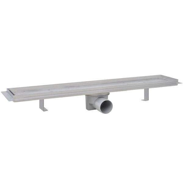 vidaXL Drain de douche lin&eacute;aire 2 pcs 630 x 140 mm Acier inoxydable