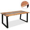 vidaXL Table de salle &agrave; manger Bois d'acacia et verre 180 x 90 x 75 cm
