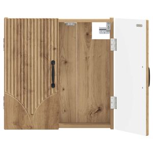 vidaXL Cabinet pour cible HOORN Ch&ecirc;ne artisanal 52,5 x 10,5 x 53,5 cm