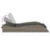 vidaXL Chaise longue avec coussins gris 114x205x73 cm résine tressée