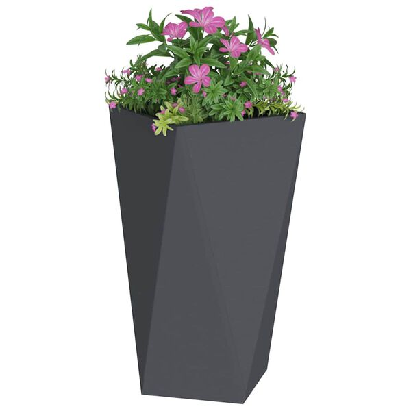 vidaXL Jardini&egrave;re 2 pcs Anthracite 40 x 40 x 75 cm Acier
