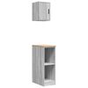 vidaXL Armoires de garage 2 pcs sonoma gris bois d'ing&eacute;nierie