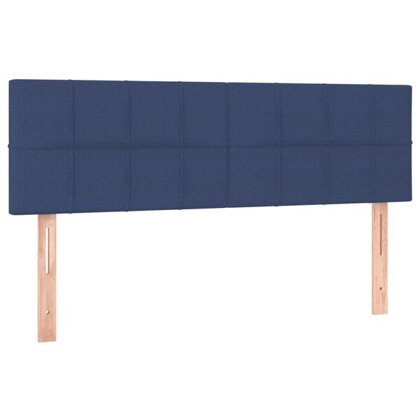 vidaXL Tête de lit à LED Bleu 144x5x78/88 cm Tissu