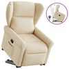 vidaXL Fauteuil inclinable Cr&egrave;me Tissu