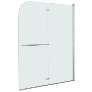 vidaXL Cabine de douche pliable 2 panneaux ESG 120x140 cm
