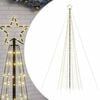 vidaXL Sapin de No&euml;l &agrave; LED avec piquets 1534 LED blanc chaud 500 cm