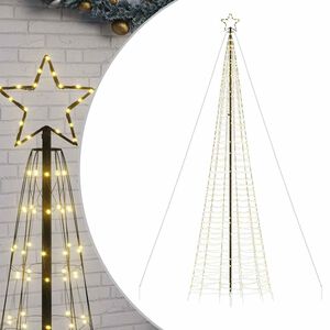 vidaXL Sapin de No&euml;l &agrave; LED avec piquets 1534 LED blanc chaud 500 cm