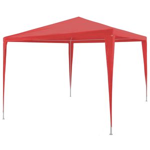 vidaXL Tente de f&ecirc;te Rouge 300 x 300 x 255 cm PE et acier