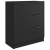 vidaXL Buffets 2 pcs Noir 60x30x70 cm Bois d'ingénierie