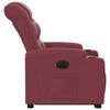 vidaXL Fauteuil inclinable électrique rouge bordeaux tissu