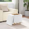 vidaXL Pouf de rangement Blanc 40 x 40 x 45 cm Simili cuir