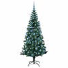 vidaXL Sapin de No&euml;l artificiel pr&eacute;-&eacute;clair&eacute; Vert 180 cm PVC et m&eacute;tal