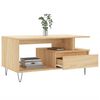 vidaXL Table basse Ch&ecirc;ne sonoma 90x49x45 cm Bois d'ing&eacute;nierie