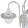 vidaXL Lampadaire de jardin E27 220 cm Aluminium 3 lanternes Blanc