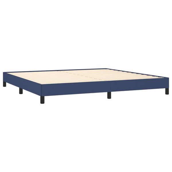 vidaXL Cadre de lit sans matelas bleu 200x200 cm tissu