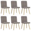 vidaXL Chaises à manger lot de 6 taupe tissu