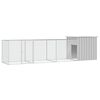 vidaXL Cage pour poules Gris 400x91x100 cm Acier galvanis&eacute;