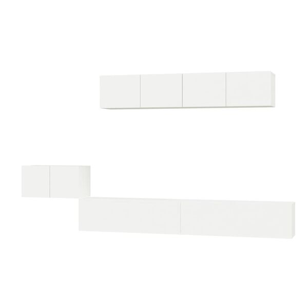 vidaXL Ensemble de meubles TV 5 pcs Blanc Bois d'ingénierie