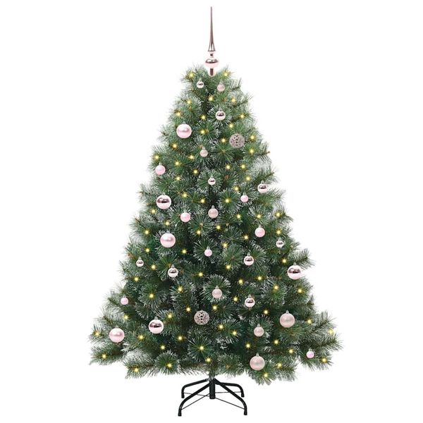 vidaXL Sapin de No&euml;l artificiel avec 150 LED Vert 150 cm PE et PVC