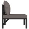 vidaXL Canap&eacute; central sectionnel et coussin R&eacute;sine tress&eacute;e Anthracite