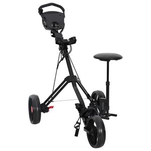 vidaXL Trolley de Golf avec Si&egrave;ge Noir 95 x 69 x 114 cm Fer