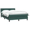 vidaXL Sommier &agrave; lattes de lit et matelas vert fonc&eacute; 140x220cm velours