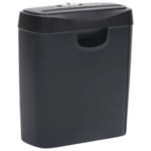 vidaXL D&eacute;chiqueteuse de papier 6 feuilles &agrave; coupe en bandes Noir
