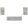 vidaXL Ensemble meuble TV 4 pcs Gris b&eacute;ton Bois d'ing&eacute;nierie