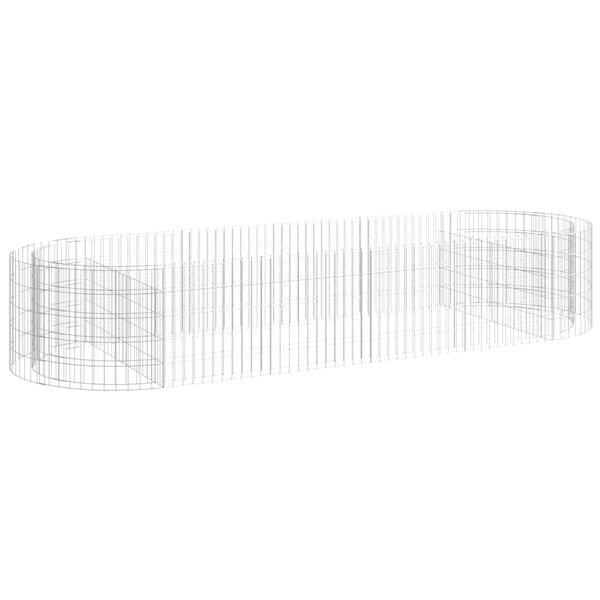 vidaXL Lit surélevé à gabion Fer galvanisé 300x100x50 cm