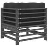 vidaXL Canap&eacute;s d'angle avec coussins 2 pcs gris bois de pin massif