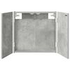 vidaXL Cabinet pour cible Gris b&eacute;ton 56 x 12 x 53,5 cm