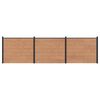 vidaXL Panneau de cl&ocirc;ture 3 pc 526 x 146 cm WPC et Aluminium Marron