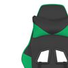 vidaXL Chaise de jeu de massage Noir et vert Similicuir
