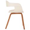 vidaXL Chaise de salle à manger Blanc Bois courbé et similicuir