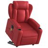 vidaXL Fauteuil inclinable de massage électrique rouge similicuir