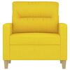 vidaXL Fauteuil Jaune clair 60 cm Tissu
