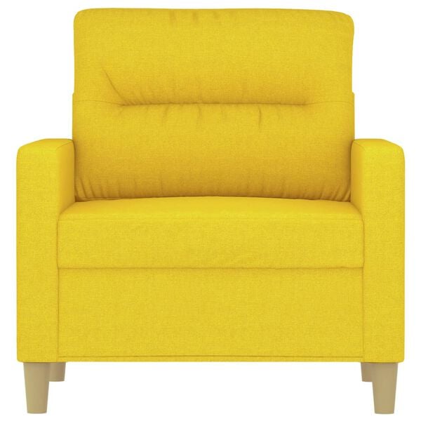 vidaXL Fauteuil Jaune clair 60 cm Tissu