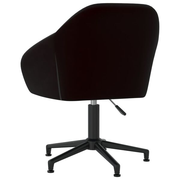vidaXL Chaise pivotante de salle &agrave; manger Noir Velours