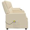 vidaXL Fauteuil de massage inclinable 4 places crème similicuir