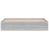 vidaXL Cadre de lit sans matelas sonoma gris 180x200 cm