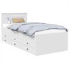 vidaXL Lit d'appoint Blanc et Noir 90 x 200 cm Bois d'ing&eacute;nierie