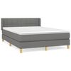 vidaXL Sommier &agrave; lattes de lit avec matelas Gris fonc&eacute; 140x200cm Tissu