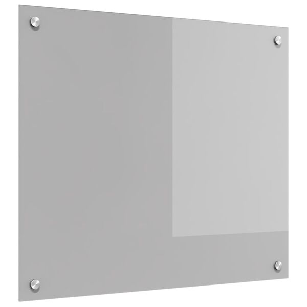 vidaXL Protection de cuisine Gris clair 70 x 60 x 0,6 cm verre tremp&eacute;