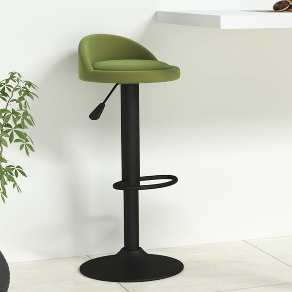 vidaXL Tabouret de bar Vert clair Velours