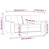 vidaXL Canap&eacute; 2 places avec oreillers bordeaux 120 cm similicuir